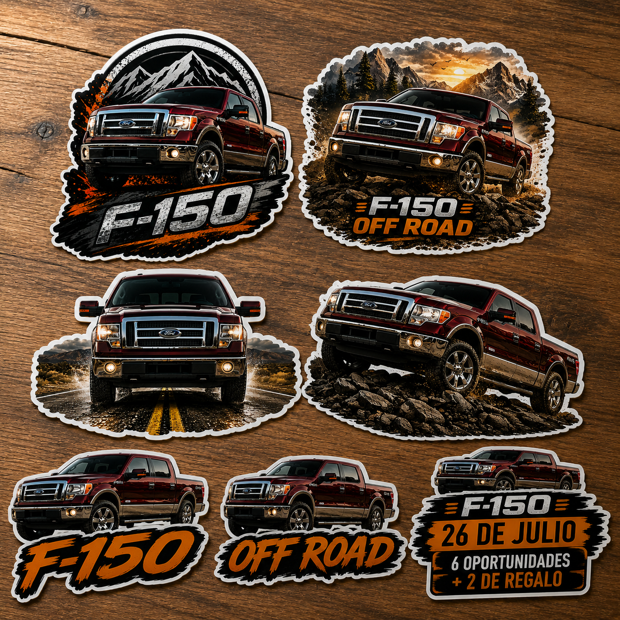 Pack 6 Stikers (Mas dos de Regalo)